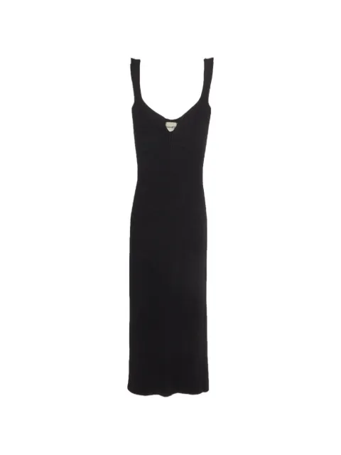  KHAITE Pre-Owned ribbed-knit midi dress