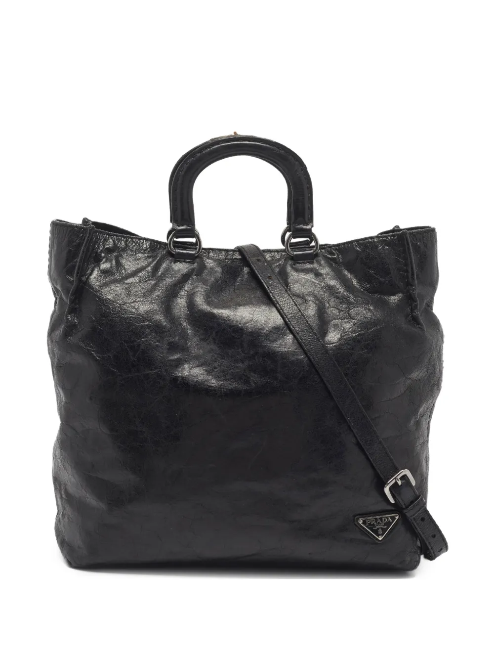 Prada Pre-Owned leather tote bag - Nero