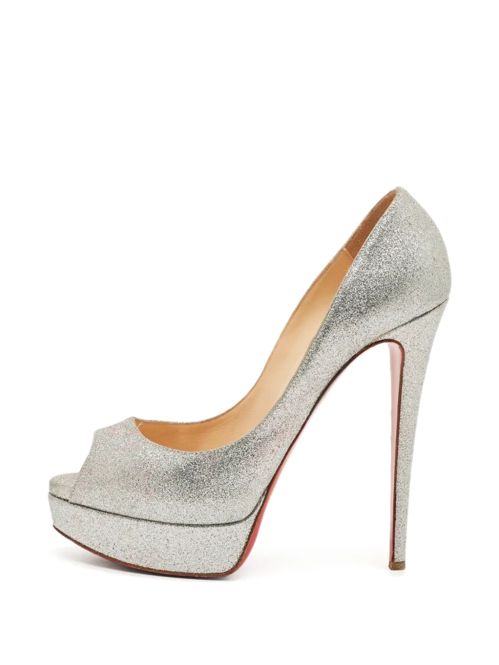 Christian Louboutin Pre-Owned Very Privé peep-toe pumps - Silber