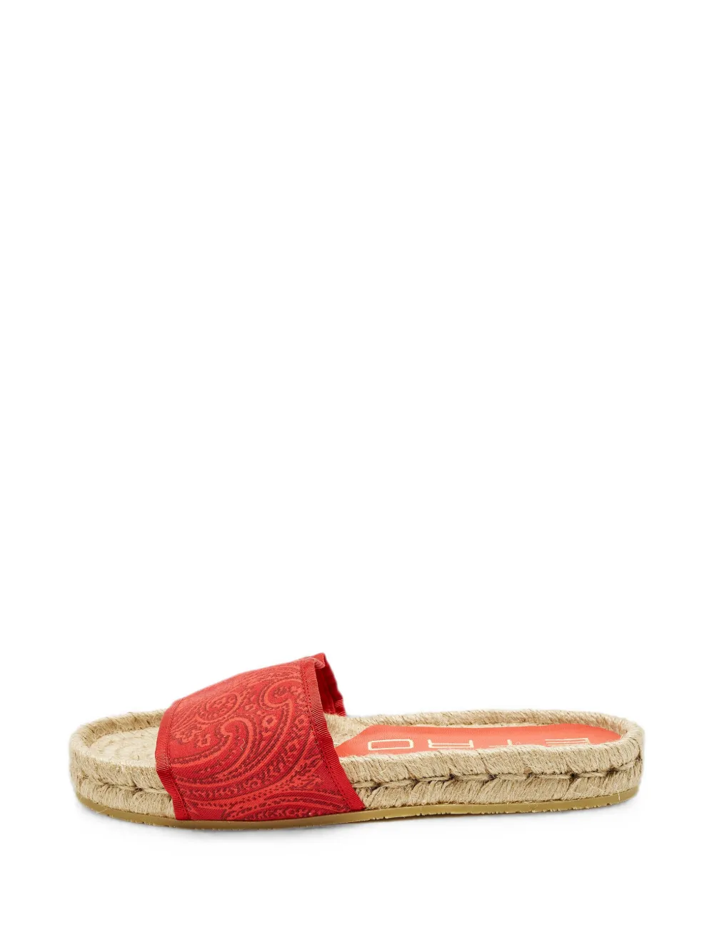 Etro Pre-Owned Paisley espadrille slides - Rosso