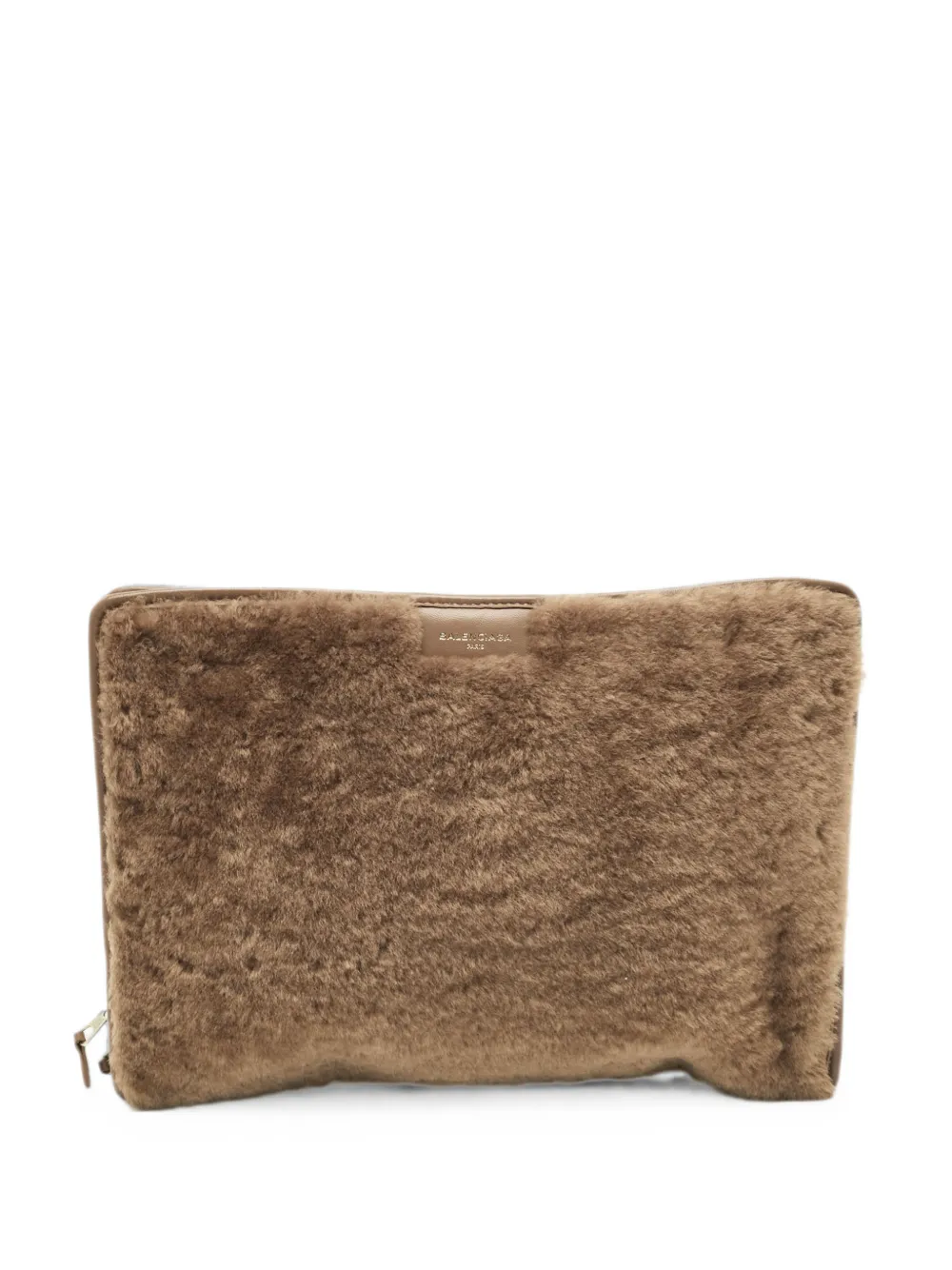 Balenciaga Pre-Owned Bazar shearling clutch Bags - Marrone