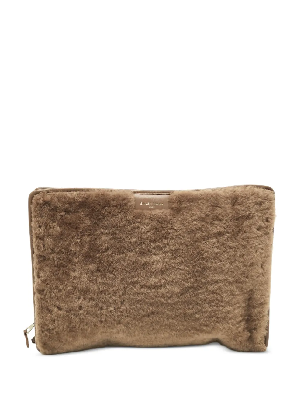 Balenciaga Pre-Owned Bazar shearling clutch Bags - Marrone