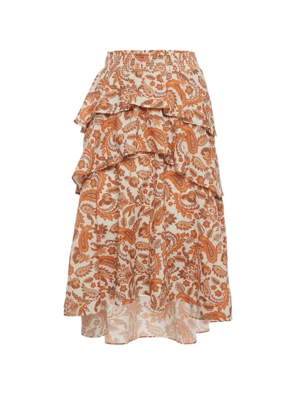 Maje paisley asymmetrical skirt - Arancione