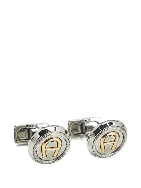 Aigner Vintage logo-detail two-tone cufflinks