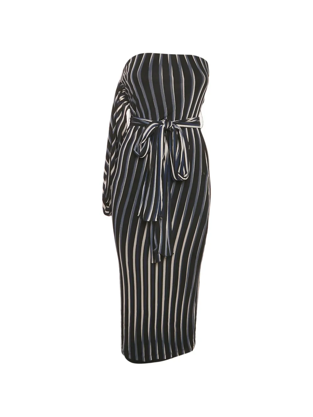 DVF Diane von Furstenberg striped midi dress - Schwarz