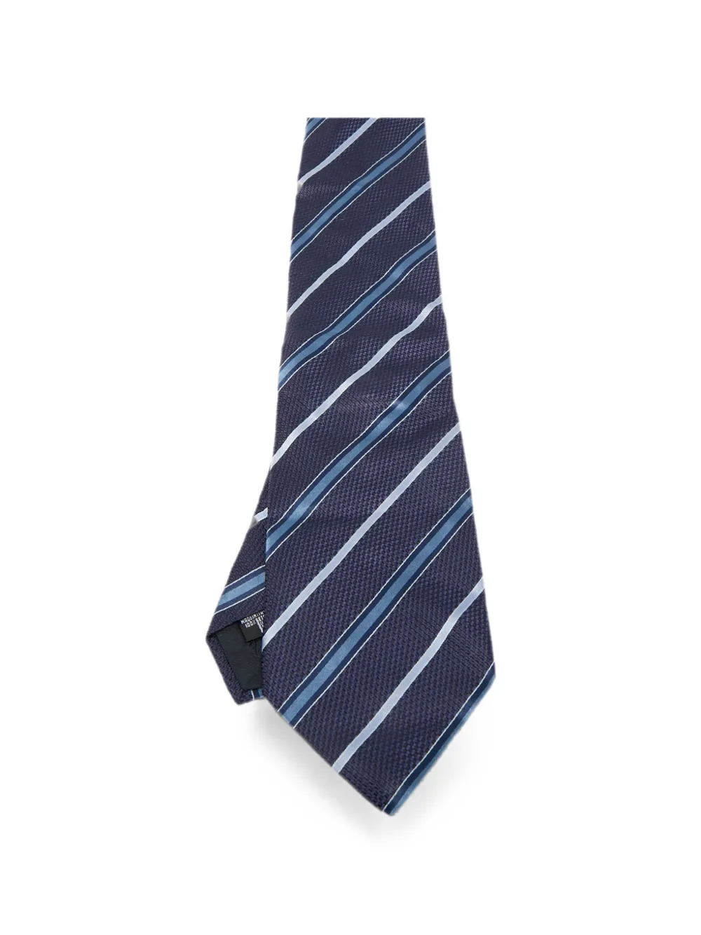 Giorgio Armani Pre-Owned striped silk tie - Blu
