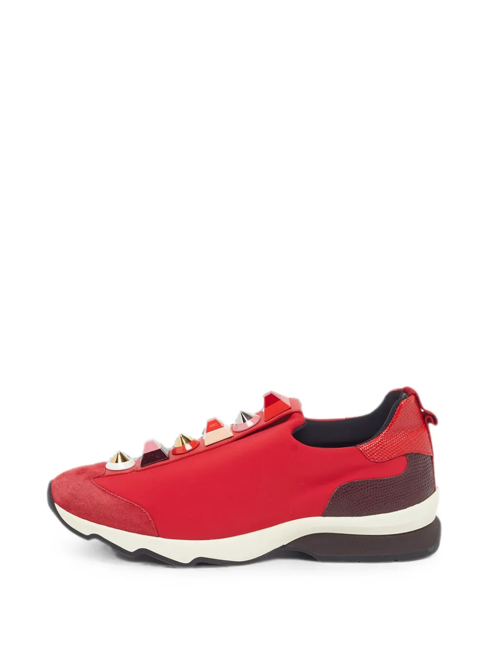 Fendi Pre-Owned studded slip-on sneakers - Rot