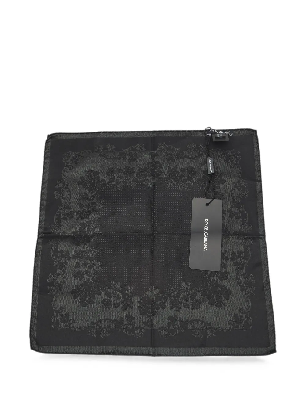 Dolce & Gabbana Pre-Owned floral jacquard pocket square - Nero