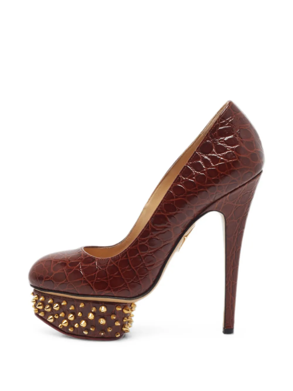 Charlotte Olympia Pumps Paloma con plateau - Marrone