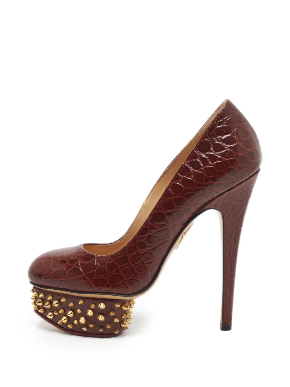 Charlotte Olympia Pumps Paloma con plateau - Marrone