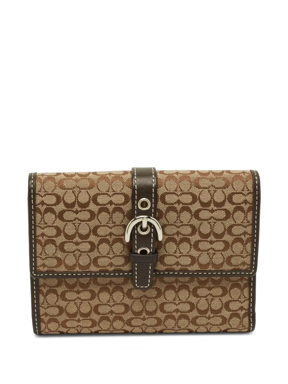 Coach buckle trifold wallet - Nude