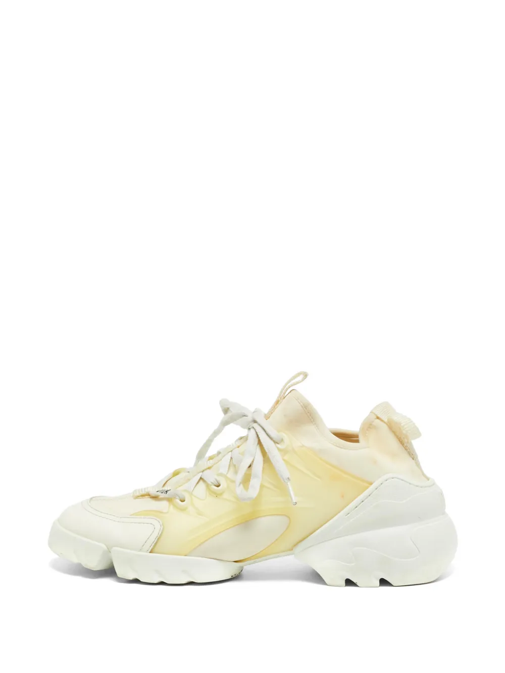 Christian Dior Pre-Owned D-Connect lace-up sneakers - Nude