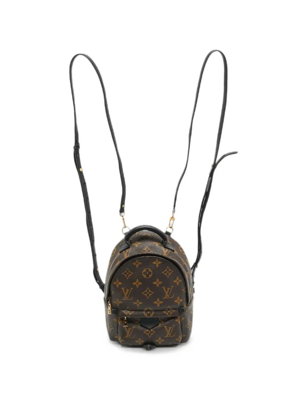 Pre-owned Louis Vuitton 2015 Mini Palm Springs Monogram-pattern Backpack In Brown
