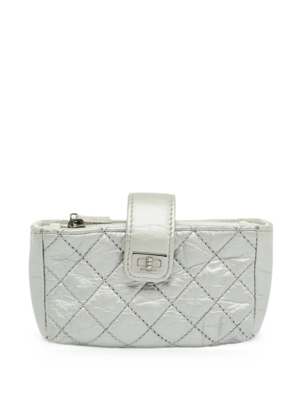 CHANEL Pre-Owned Pouch per smartphone CC trapuntata 2012-2013 - Argento