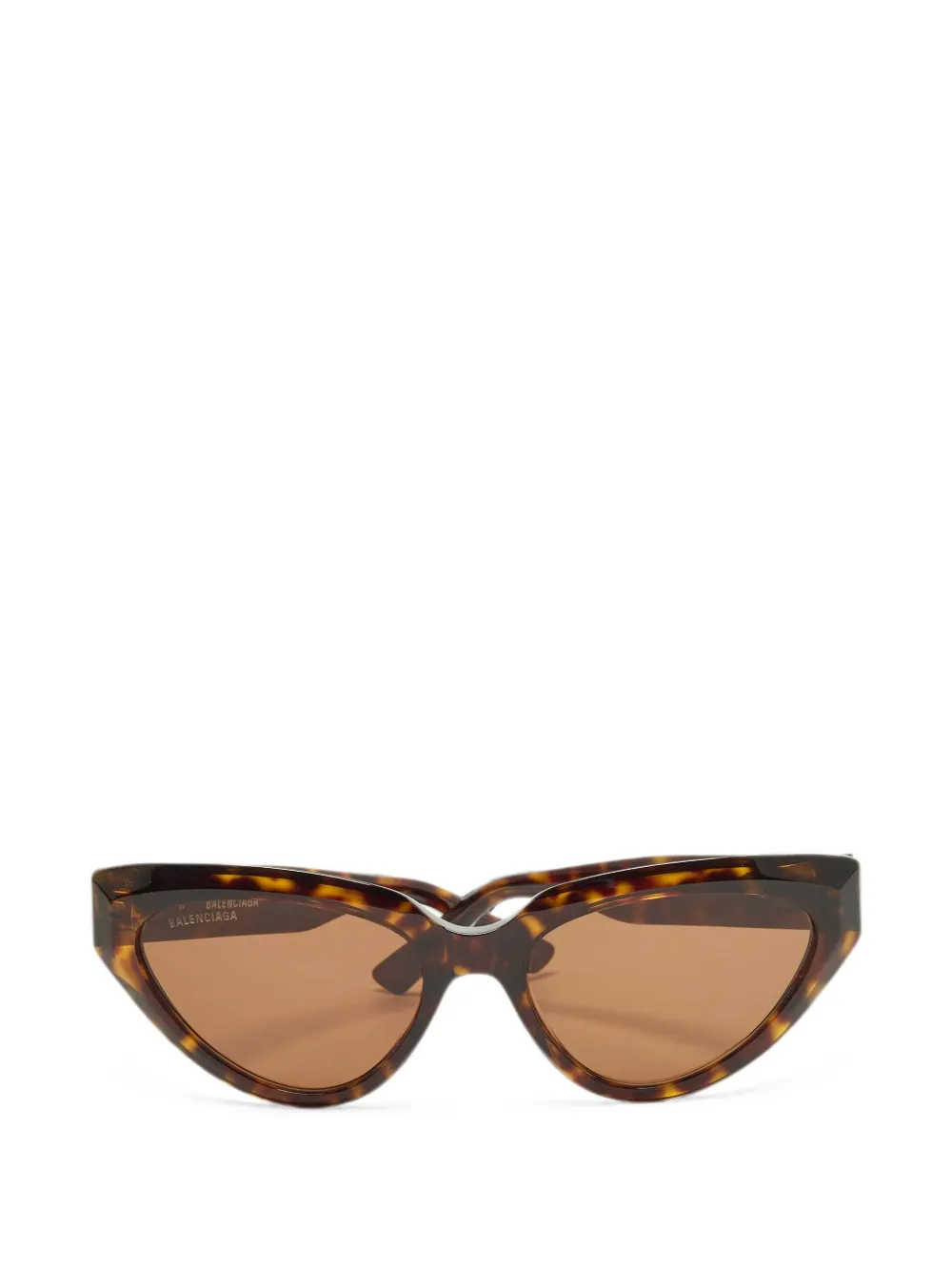Balenciaga Pre-Owned BB-logo cat-eye sunglasses - Marrone