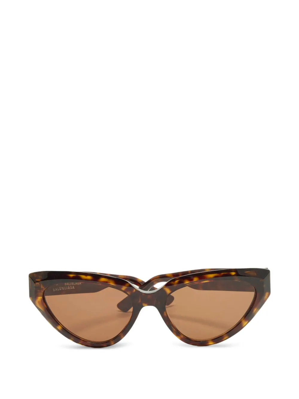 Balenciaga Pre-Owned BB-logo cat-eye sunglasses - Braun