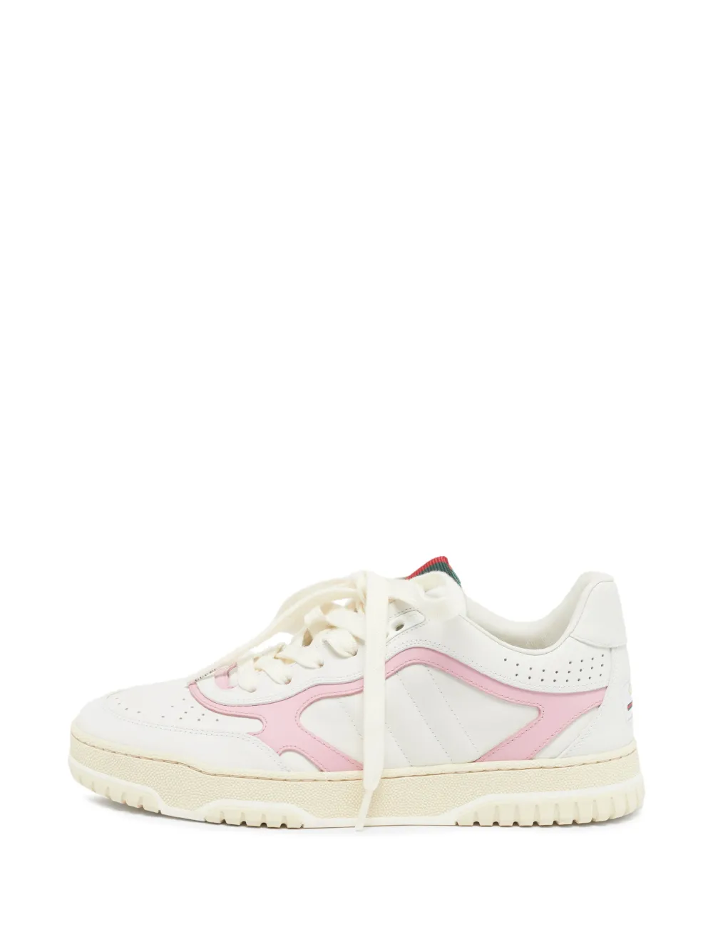 Gucci Pre-Owned Web perforated sneakers - Weiß