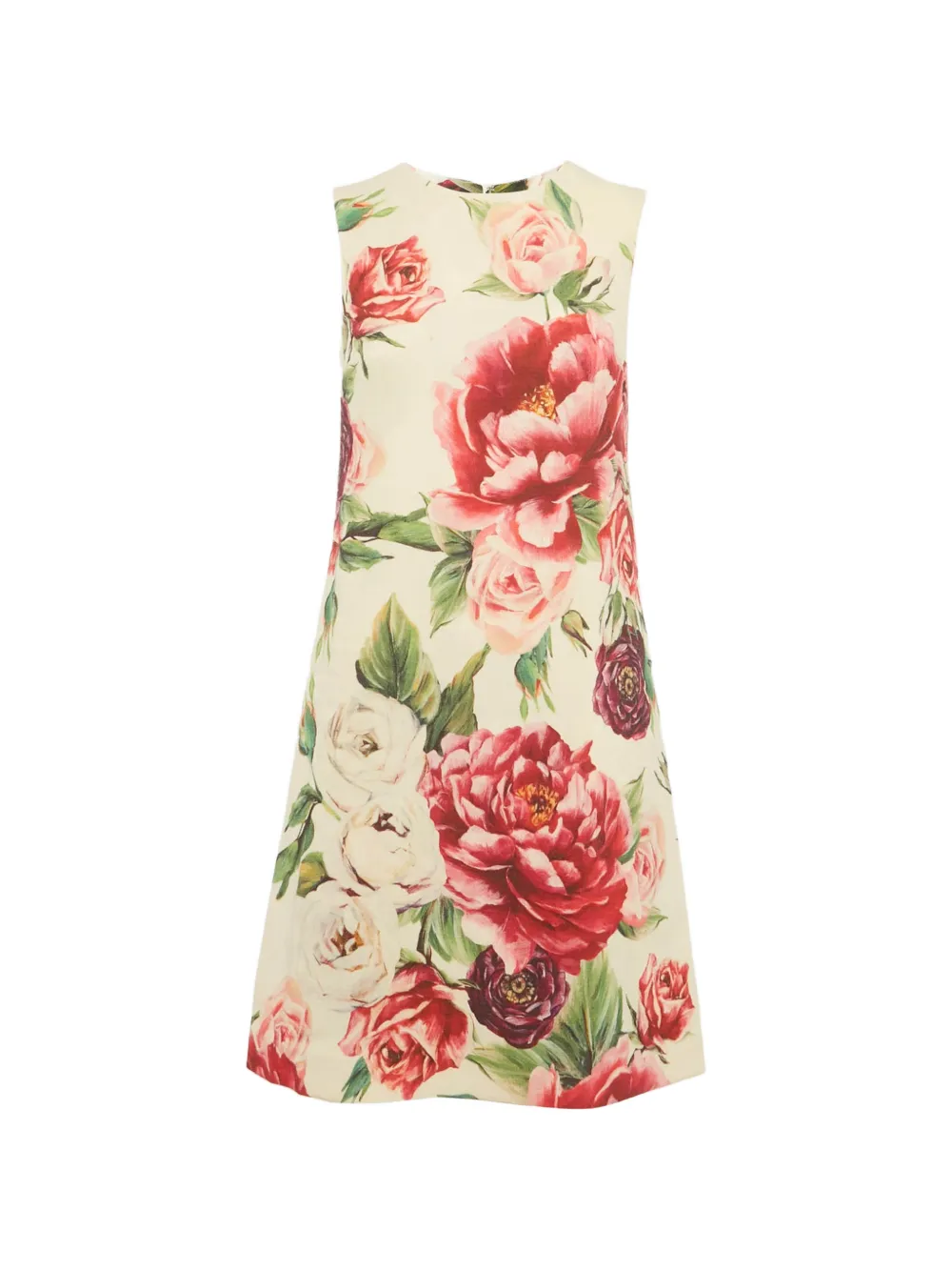 Dolce & Gabbana Pre-Owned rose-print wool midi dress - Toni neutri