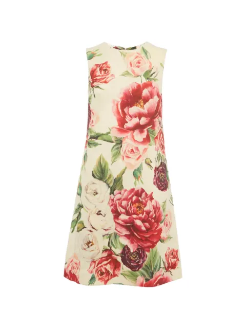 Dolce & Gabbana Pre-Owned vestido midi con rosas estampadas