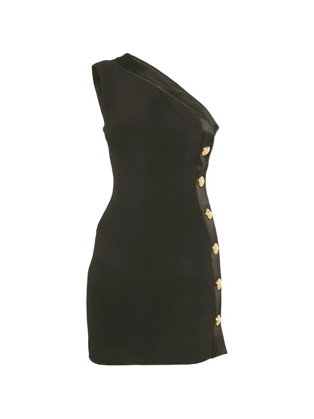 Balmain Pre-Owned one-shoulder mini dress - Nero