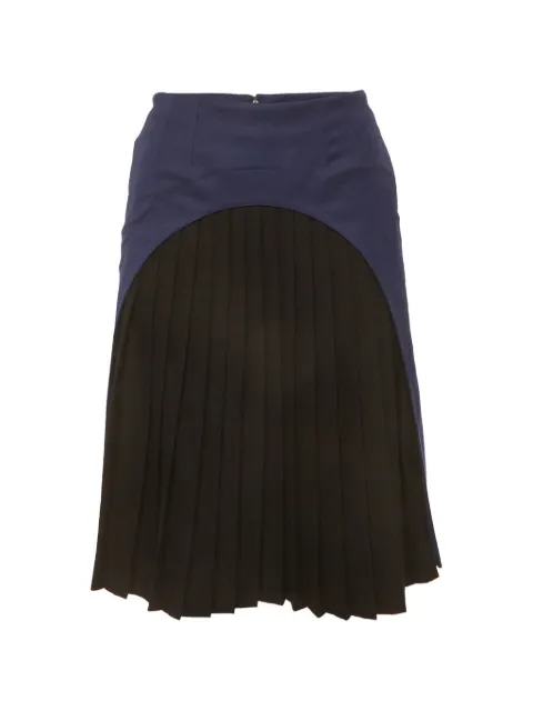 Fendi Pre-Owned falda midi plisada con paneles