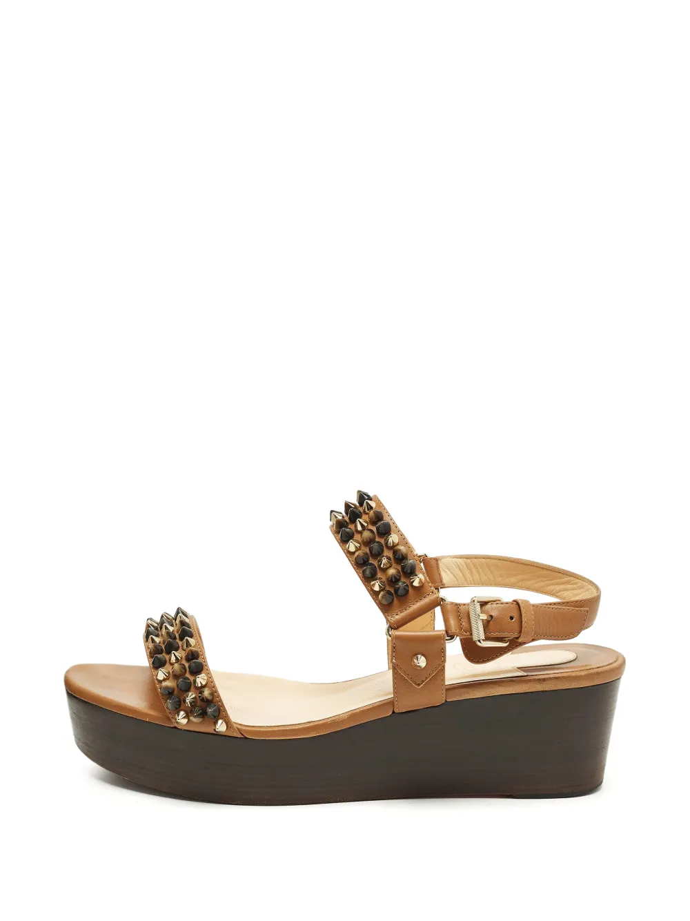 Christian Louboutin Pre-Owned Bikee Bike studded platform sandals - Braun