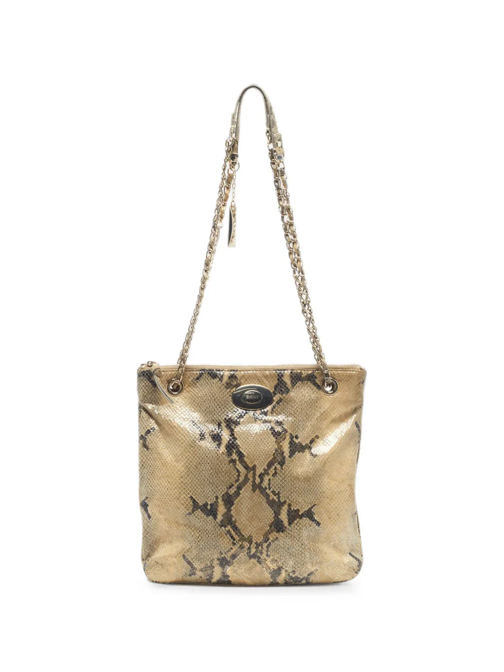 DKNY python-embossed chain shoulder bag - Toni neutri