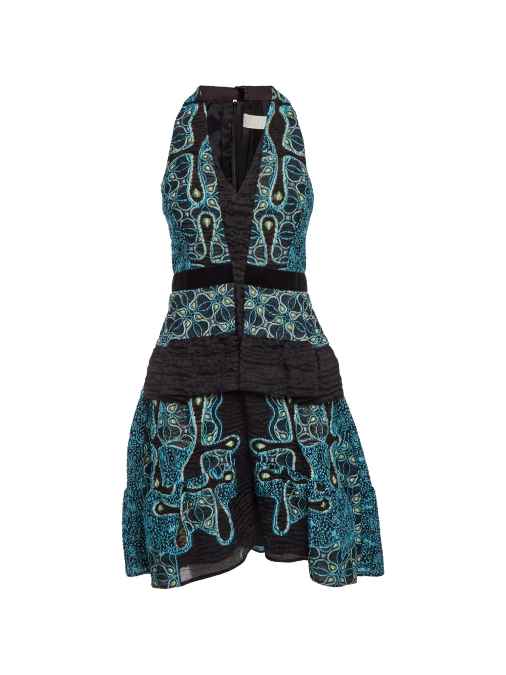 Peter Pilotto Abito midi con effetto jacquard - Nero