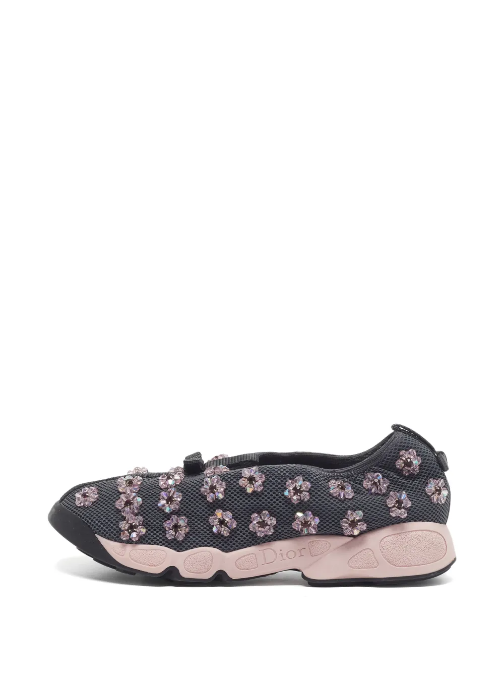 Christian Dior Pre-Owned Fusion crystal-embellished sneakers - Grau
