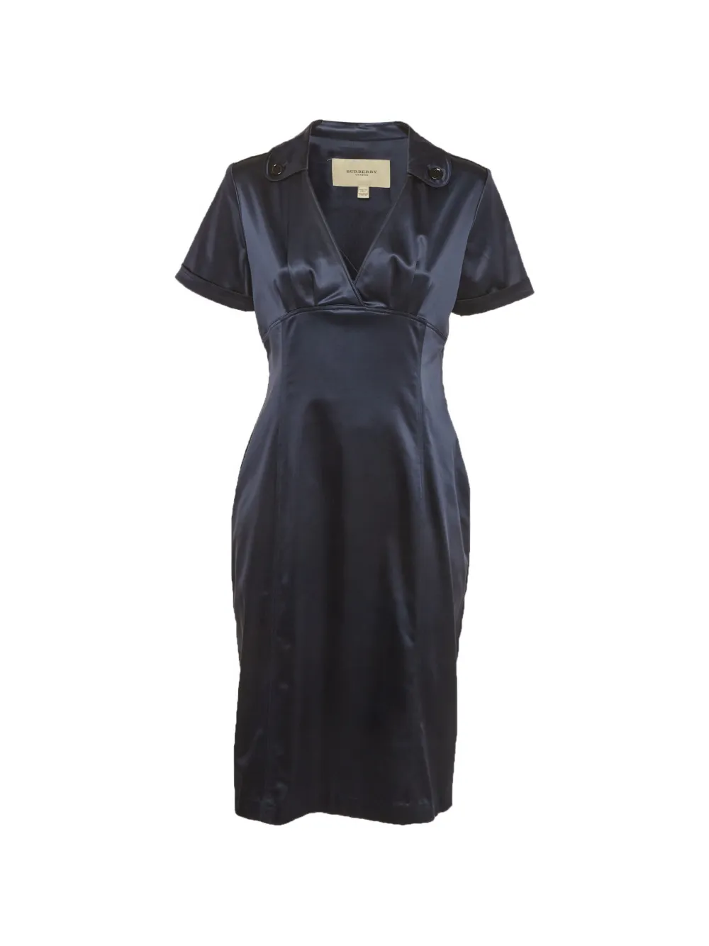 Burberry Pre-Owned collared satin dress - Blue