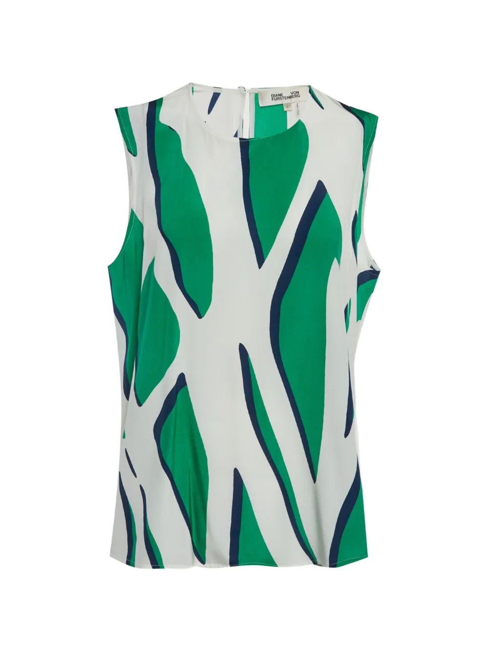 DVF Diane von Furstenberg sleeveless printed top - Weiß