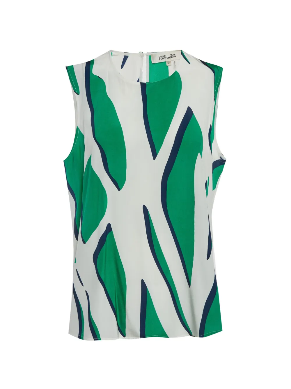 DVF Diane von Furstenberg sleeveless printed top - Weiß