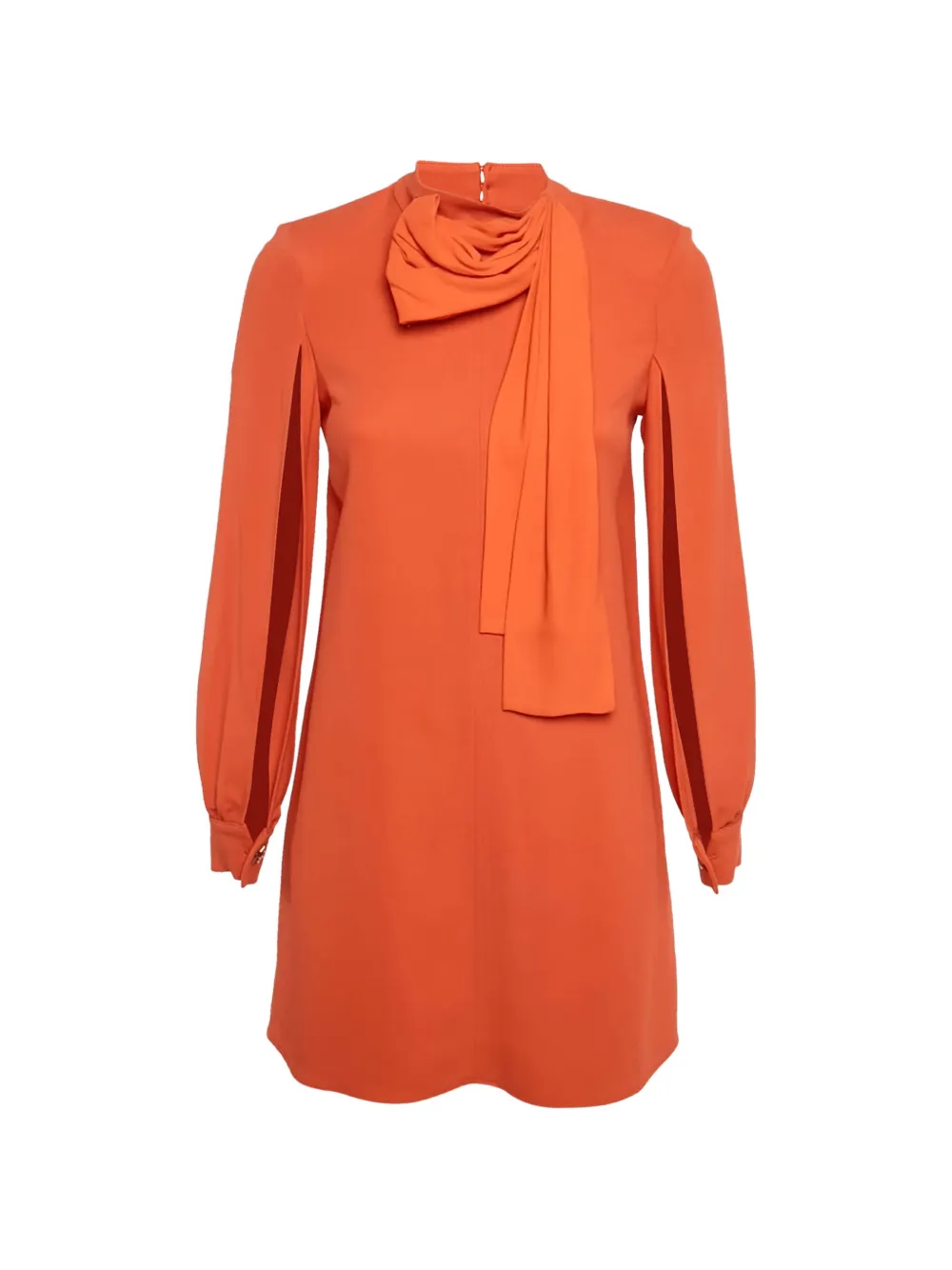 Elisabetta Franchi draped-neck mini dress - Arancione