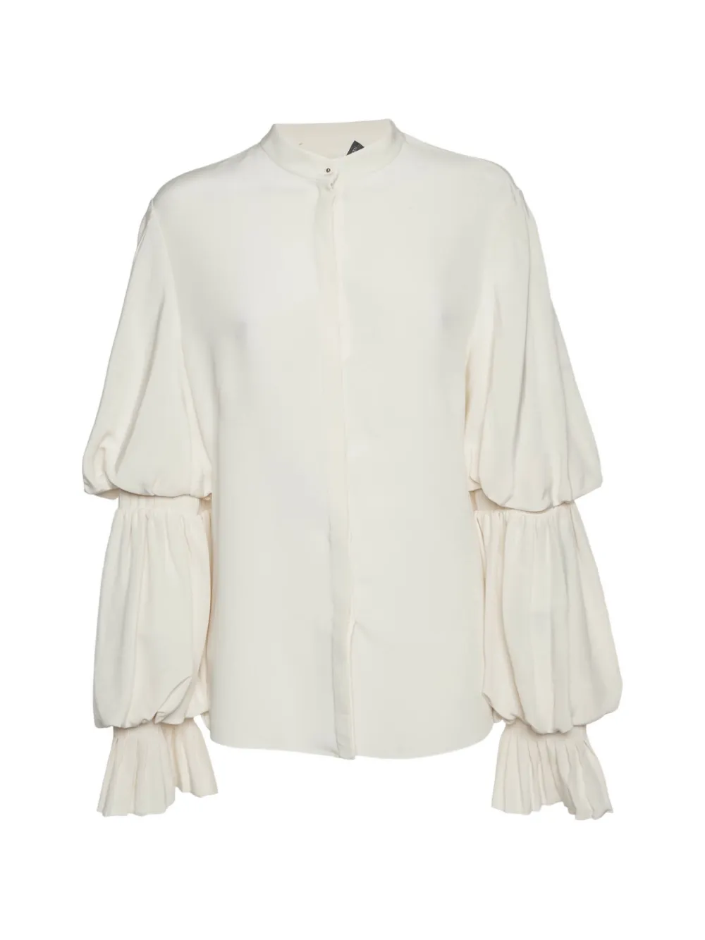 Alexander McQueen Pre-Owned ruffle-sleeve shirt - Neutrals