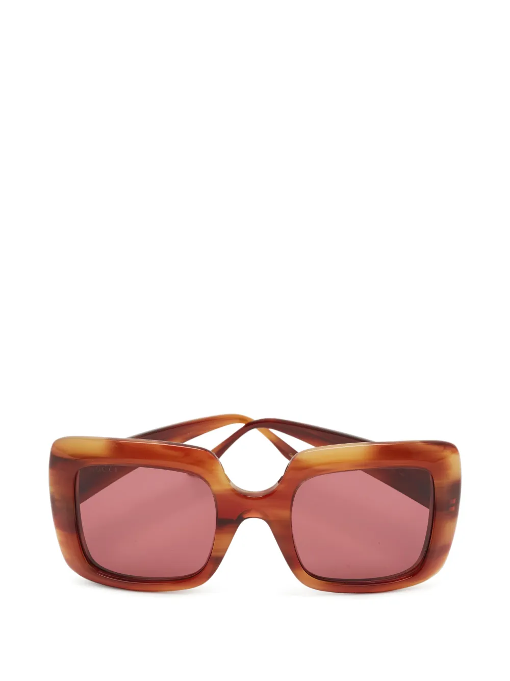 Gucci Pre-Owned Interlocking-G squared sunglasses - Marrone