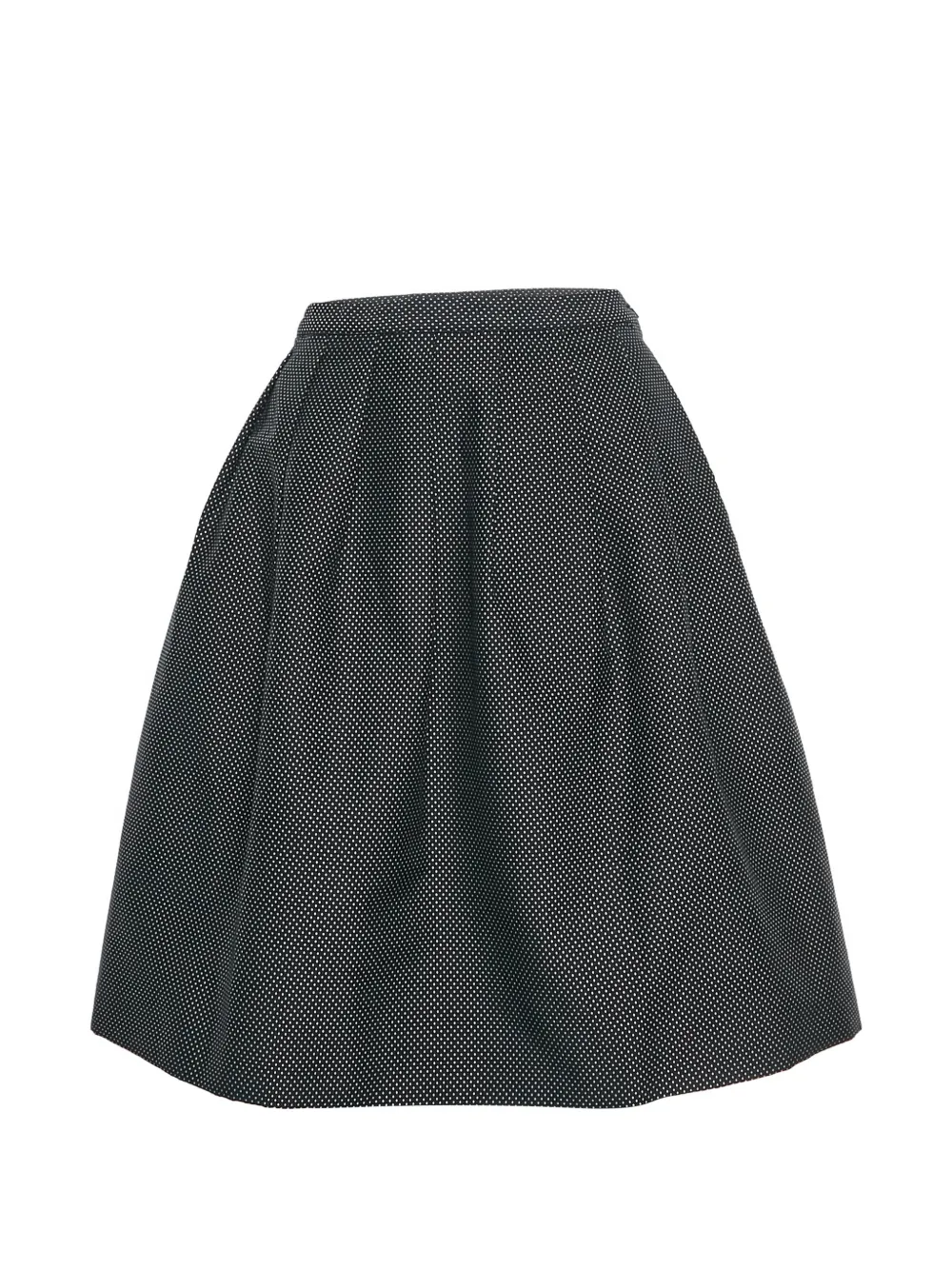 Emporio Armani Pre-Owned textured pleated midi skirt - Nero