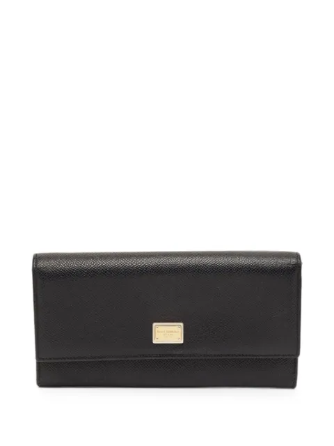 Dolce & Gabbana Pre-Owned logo plaque flap wallet