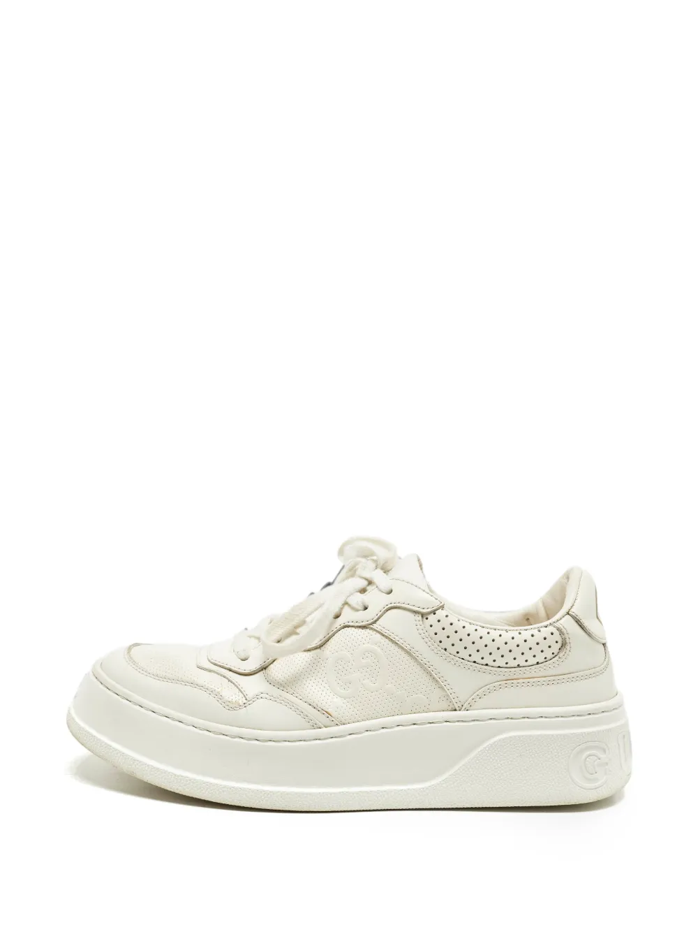 Gucci Pre-Owned GG platform sneakers - Nude