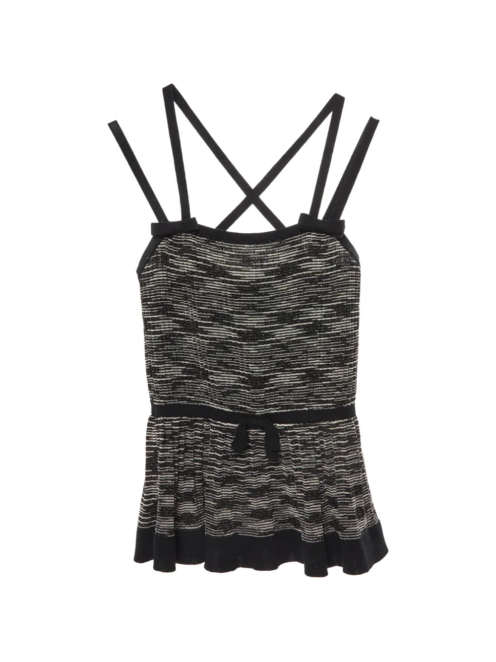 Missoni Pre-Owned bow-detail strappy top - Nero