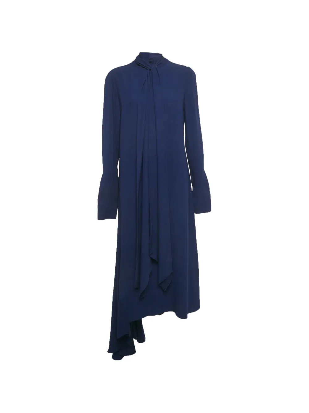 Marni Pre-Owned tie-neck satin maxi dress - Blu