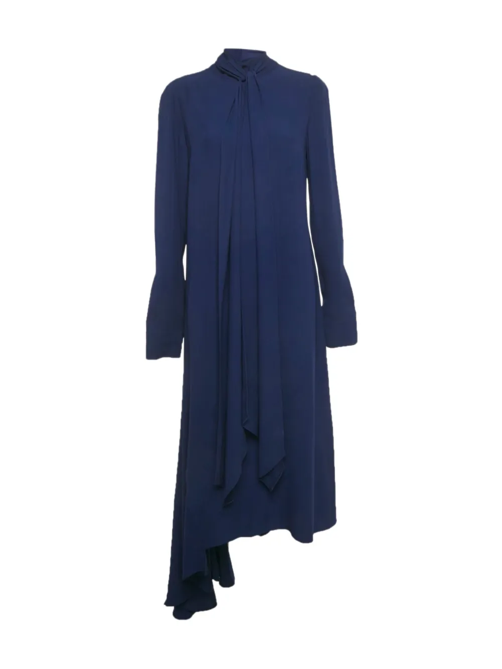 Marni Pre-Owned tie-neck satin maxi dress - Blu