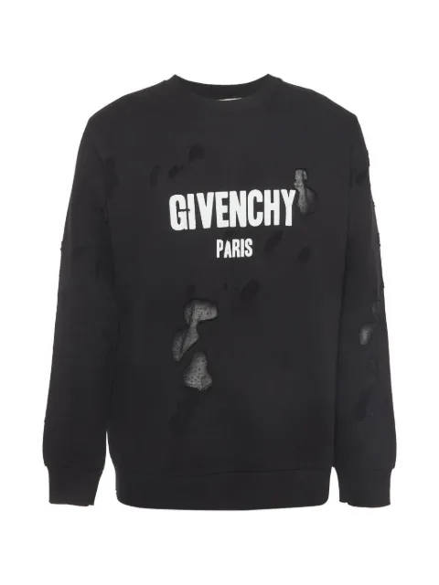 Givenchy Pre-Owned distressed logo sweatshirt