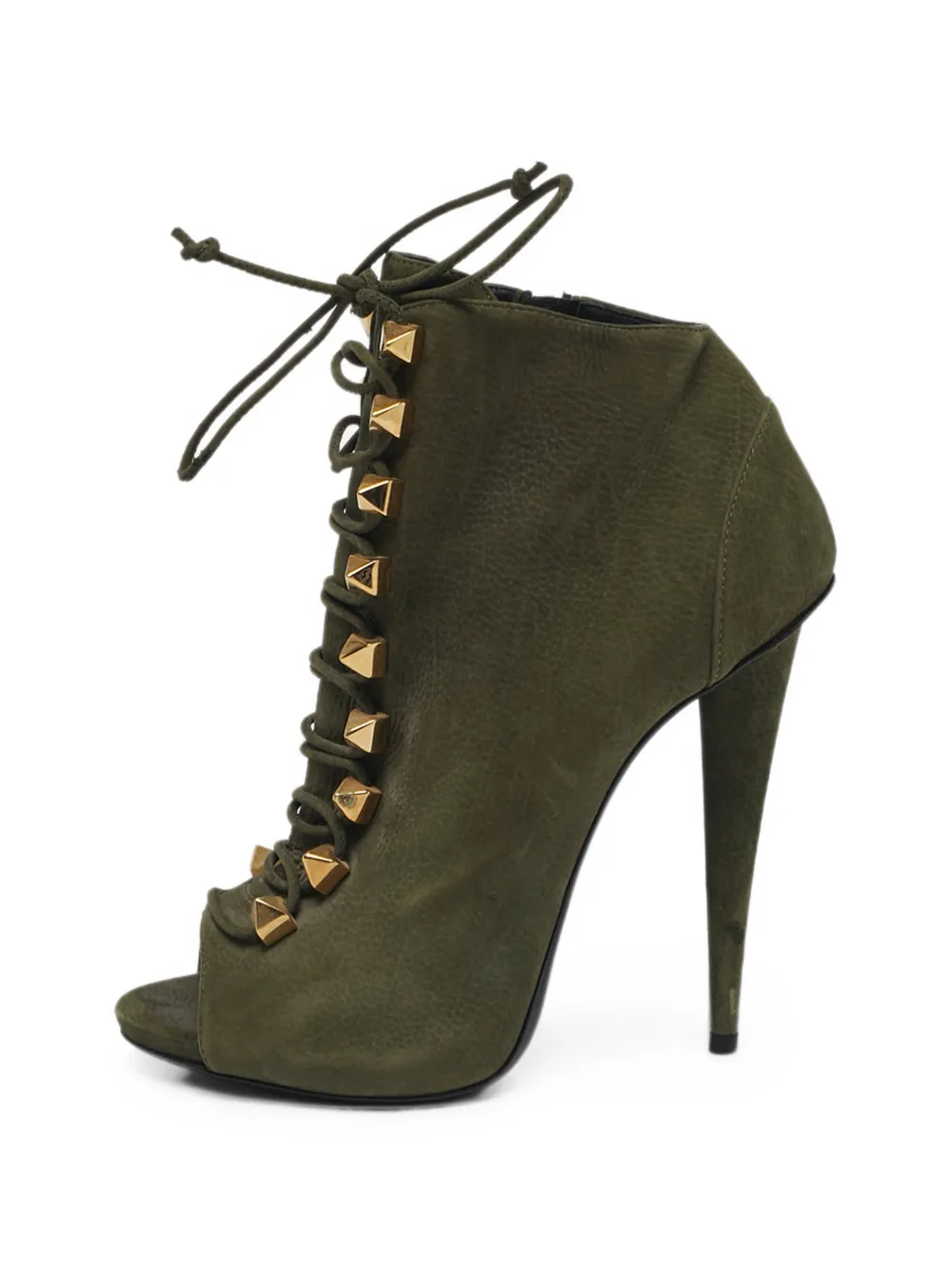 Giuseppe Zanotti Vintage studded lace-up ankle boots - Verde