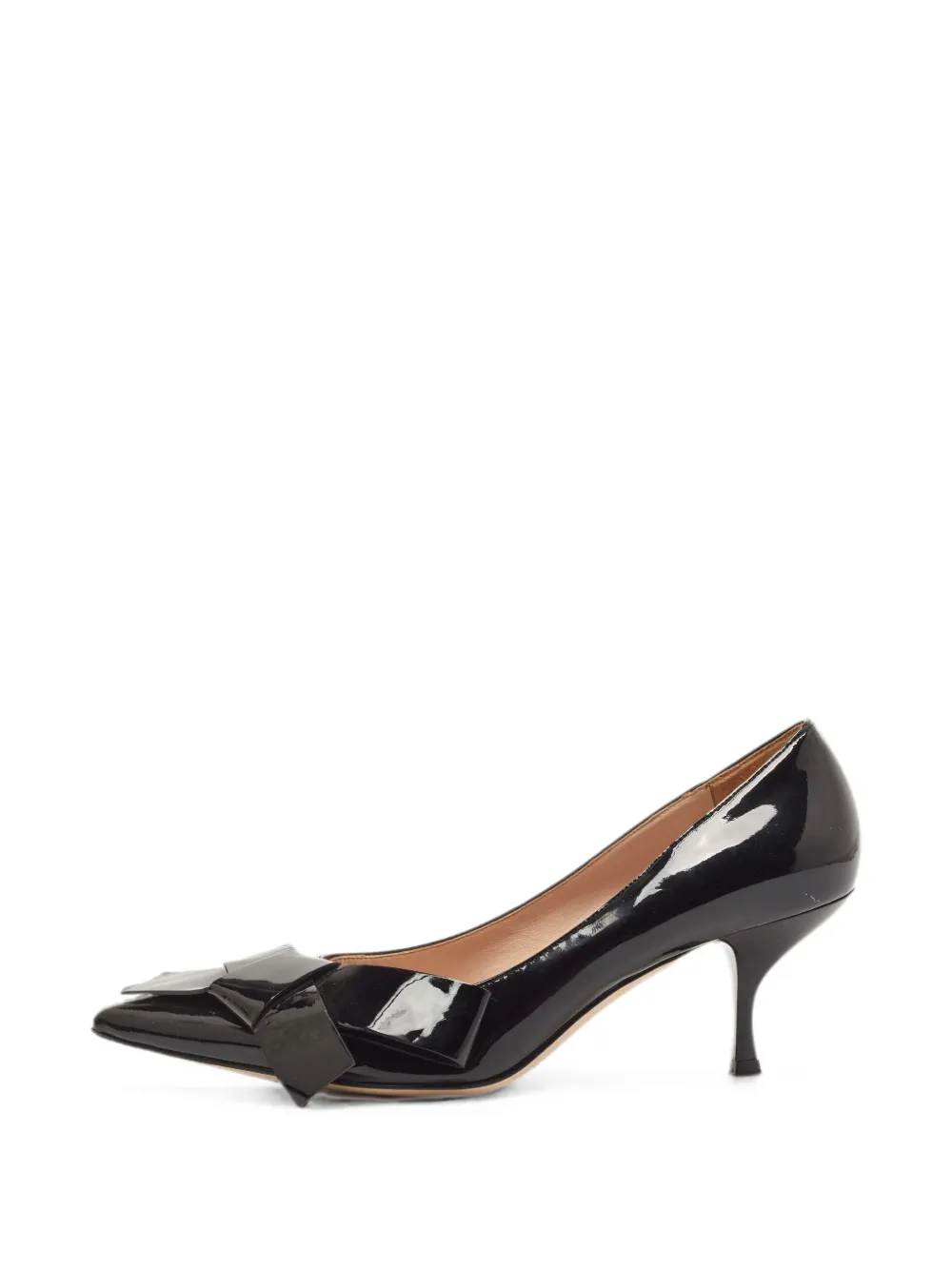 Miu Miu Pre-Owned bow-detail pointed-toe pumps - Schwarz