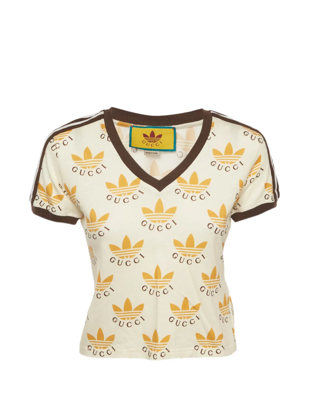 Gucci Pre-Owned x adidas Trefoil T-shirt - Toni neutri