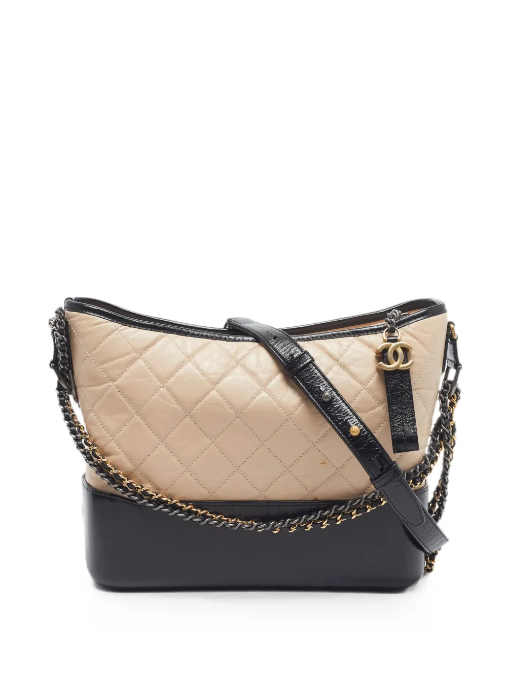CHANEL Pre-Owned 2018 medium Gabrielle quilted shoulder bag - Toni neutri