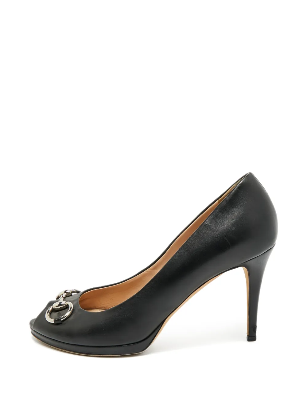 Gucci Pre-Owned Horsebit peep-toe pumps - Schwarz