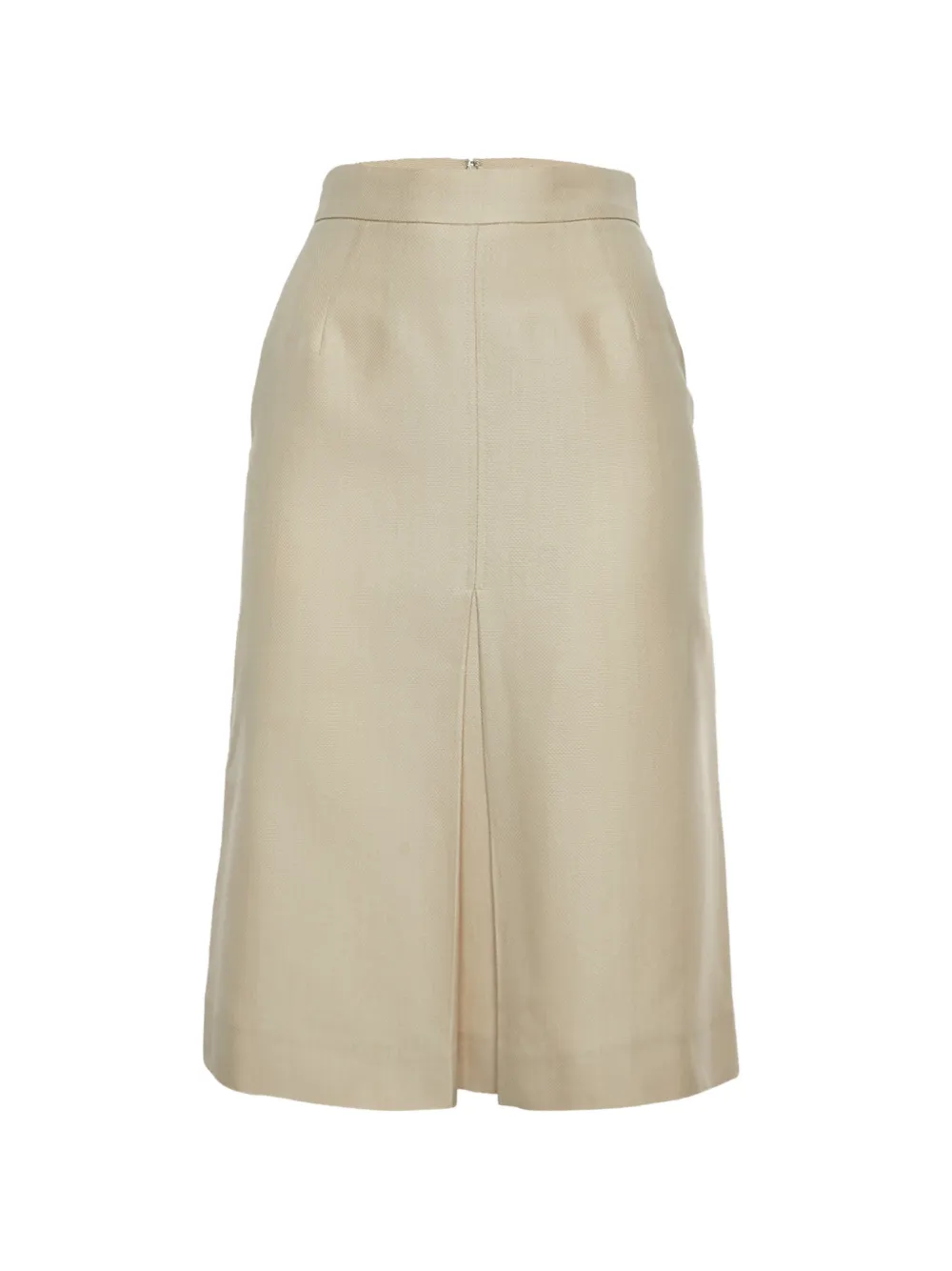 Valentino Garavani Pre-Owned textured pleated midi skirt - Toni neutri