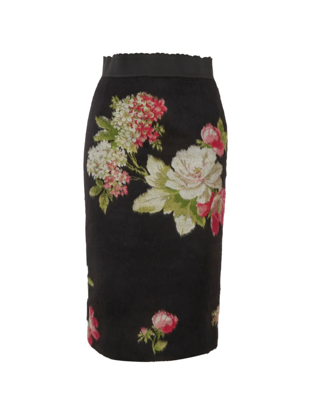 Dolce & Gabbana Pre-Owned floral-print pencil skirt - Nero