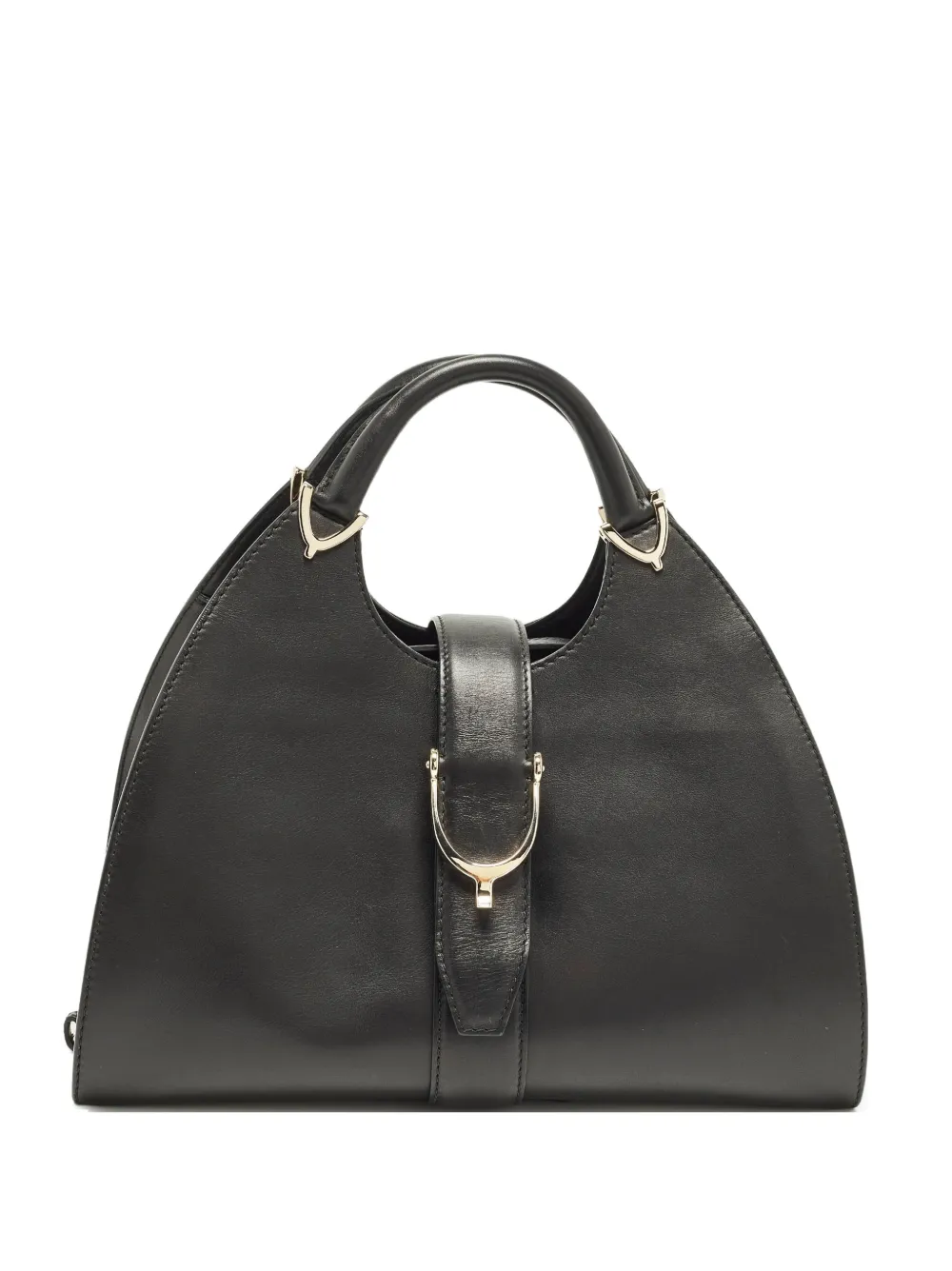 Gucci Pre-Owned Stirrup leather tote bag - Nero